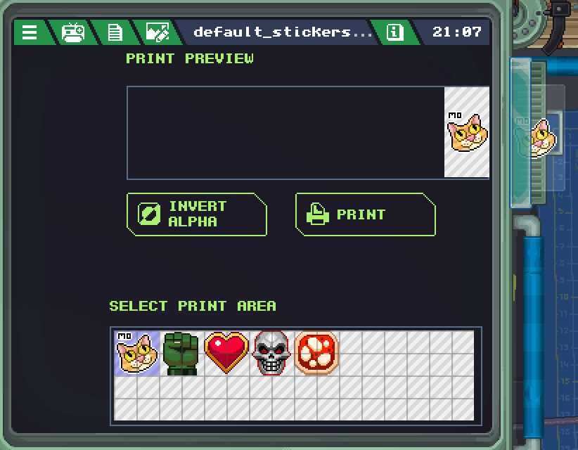 Printing stickers